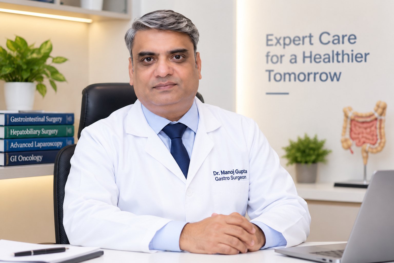 Dr Manoj Gupta in his consultation room